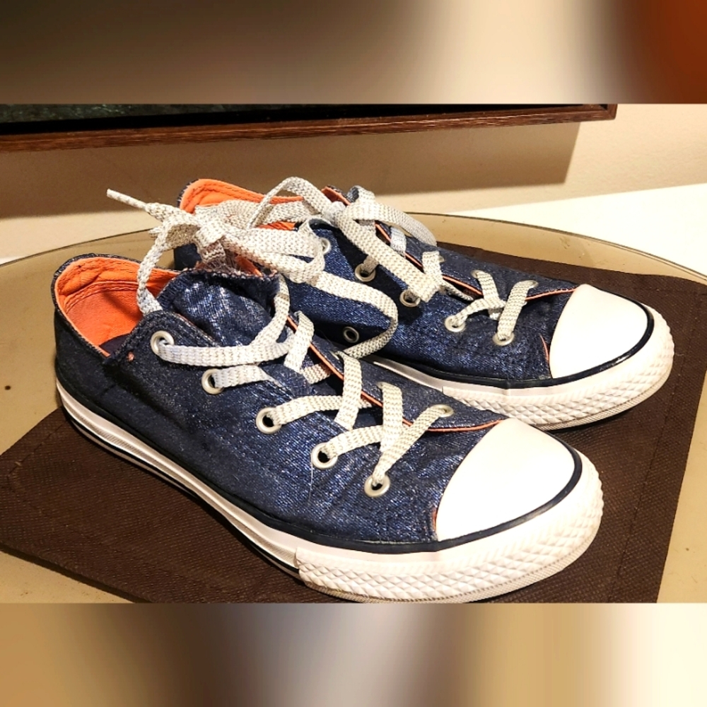 Converse glitter canvas shoes